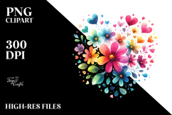 Simple Flower Heart PNG Product Image 2