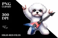 Funny Haircut Bichon Frise | Clipart Product Image 1