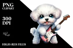 Funny Haircut Bichon Frise | Clipart Product Image 3
