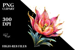 Tulip Watercolor Splash PNG Product Image 2