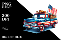 Vintage Pickup Truck with USA Flag, 20 oz Tumbler Product Image 2