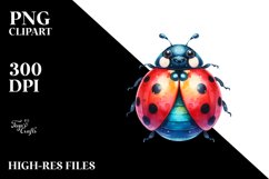 Colorful Baby Ladybug Clipart Product Image 1