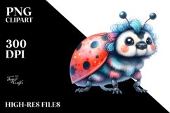 Colorful Baby Ladybug Splash | Clipart Product Image 3