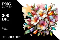 Watercolor Luxury Flower Splash Clipart Product Image 3