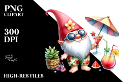 Whimsical Gnome Drinking Cocktail PNG Product Image 2