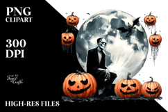 Simple Retro Frankenstein on Half Moon Product Image 2