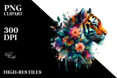 Vibrant Watercolor Tiger, 20 oz Tumbler Product Image 2