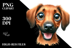 Watercolor Cute Rhodesian Ridgeback PNG Product Image 2