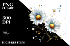 Daisy with Golden Insertions, Transparent PNG Product Image 2