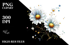 Daisy with Golden Insertions, Transparent PNG Product Image 2