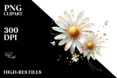Daisy with Golden Insertions, Transparent PNG Product Image 2