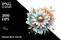 Daisy with Golden Insertions, Transparent PNG Product Image 2