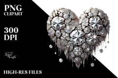 Distressed Diamond Heart PNG Product Image 2