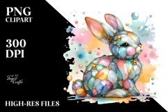Colorful Bunny PNG Product Image 2