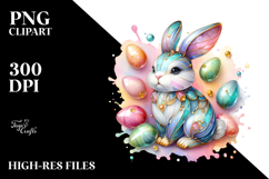 Colorful Bunny made of , PNG Product Image 2