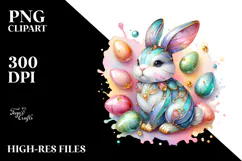 Colorful Bunny made of , PNG Product Image 2