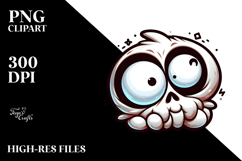 Expressive Skull with Cross-Eyed PNG Product Image 2