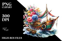 Vibrant Fishing Boat PNG Product Image 3