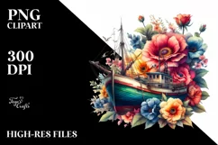 Vibrant Fishing Boat PNG Product Image 1