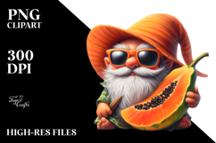 Gnome Sunglasses Beachwear Papaya | Sublimation Clipart Product Image 2