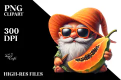 Gnome Sunglasses Beachwear Papaya | Sublimation Clipart Product Image 2