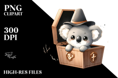 Cute Halloween Baby Koala, Transparent PNG Product Image 2