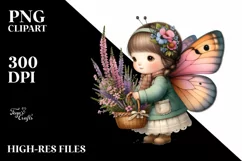 Baby Butterfly Heather Sublimation Clipart Product Image 3