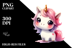 Funny Expressive Unicorn Watercolor PNG Product Image 2