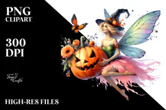 Halloween Fairy Pumpin | Sublimation Clipart Product Image 2