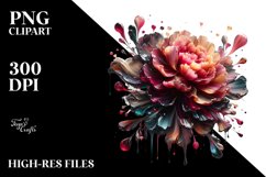 Glossy Carnation Abstract Design | Clipart Product Image 3