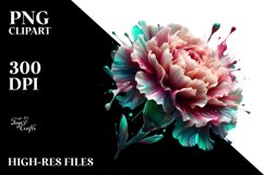 Abstract Carnation Splash Design | Clipart Product Image 1