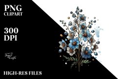 Detailed Stained Delphinium | Clipart Product Image 3