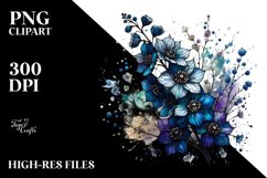 colorful Delphinium Watercolor Splash | Clipart Product Image 1