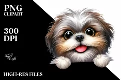 Funny Shih Tzu Watercolor | Sublimation | Clipart Product Image 3