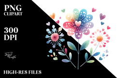 Boho Flower Heart PNG Product Image 2