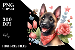 Cute Malinois Puppy, Creative PNG Product Image 2