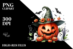 Jack-O&#039;-Lantern Digital Painting PNG Product Image 2