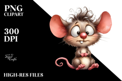 Funny Mouse Sitting | Sublimation | Clipart Product Image 2