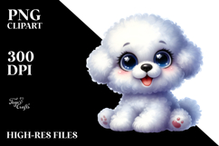 Cartoon Bichon Frise PNG Product Image 2