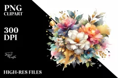 Colorful Bouquet with Gardenia Splash | Sublimation | Product Image 1