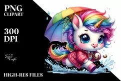 Funny Baby Unicorn PNG Product Image 1