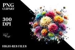 Colorful Bouquet with Chrysanthemum Splash | Sublimation | Product Image 3