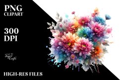 Colorful Bouquet with Chrysanthemum Splash | Sublimation | Product Image 1