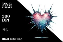 Washed Heart Spikes PNG Product Image 2