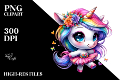 Cute Unicorn Dancing with Cool Haircut PNG Product Image 2