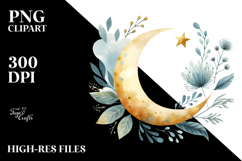 Simple Whimsical Moon PNG Product Image 2