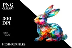 Colorful Bunny Made of PNG Product Image 2