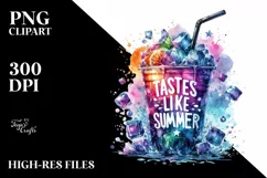 Icy Cold Drink Tastes Like Summer PNG Product Image 3