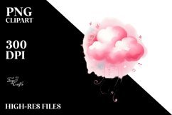 Colorful Whimsical Pinkish Cloud PNG Product Image 2
