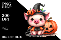 Halloween Pig Pumpin | Sublimation Clipart Product Image 2